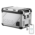 ICECO APL55 Dual Zone Portable Refrigerator Bluetooth Controlled, 55 Liter 12v refrigerator with SECOP Compressor, DC 12/24V, AC 110-240V, for Truck, Car and Home, -4?~68?(Silver)