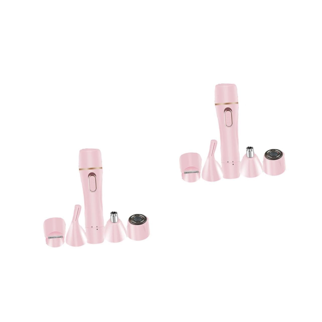 2juegos Afeitadora Eléctrica Multifuncional Para Mujer Recargable Portátil y Cómoda Para Depilación Facial y Corporal Usb Diseño Rosa