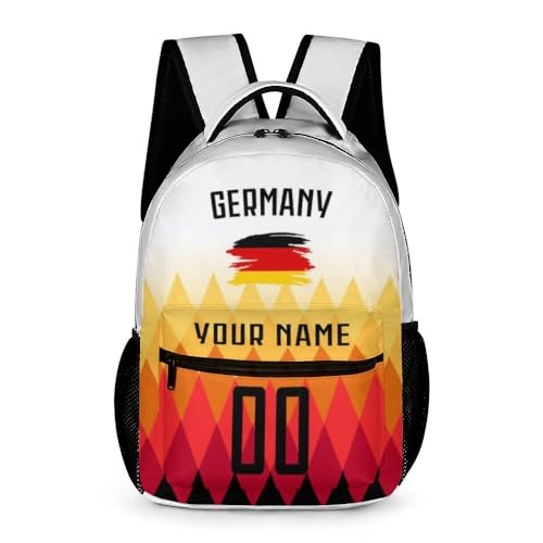 ZSX74B Germany Custom Kids Soccer Backpack, Personalized School Bag