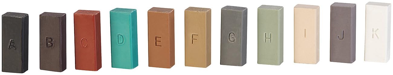 AGT riparazione piastrelle: Set di riparazione cera, Scioglitore di cera a batteria, stecche di cera in 11 colori (set piastrelle, kit professionale, pavimento)