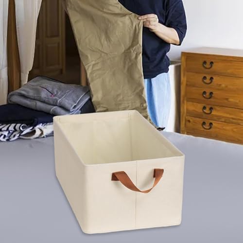 Panier de rangement haut de gamme en polyester pour dressing et textile