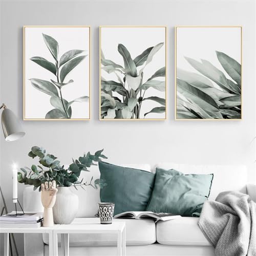 Arte de pared en lienzo botánico texturizado cuadros abstractos modernos de 60x70cm