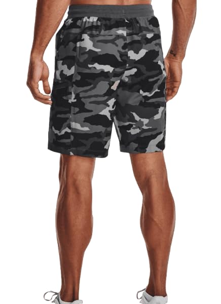 Under Armour Men's UA Elite Cargo Printed Shorts, Black/Gray Camo, Medium2