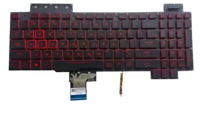 Clavier américain rétroéclairé rouge résout les pannes de touche Asus TUF FX505