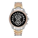 Colore Quadrante: Nero Michael Kors Orologio Digitale Touchscreen da Donna con Cinturino in Acciaio Inossidabile MKT5105