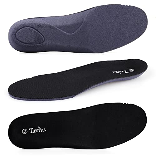 Image of TIESTRA Insoles for Womens Memory Foam Shoe Inserts,Replacement Insoles for Work Boot Running Shoes-Shock Absorption and Cushion for Feet Relief,Comfort Inner Soles for Everyday Use Black 40Eu /US9