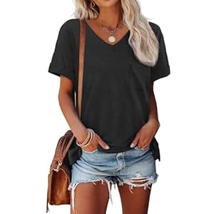 BINLIANG Womens Summer Casual Loose Fit Tshirt Tops