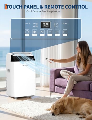Image of Garvee 3-in-1 Portable Air Conditioner, 14000 BTU (10200 BTU SACC) AC Unit | with Energy Saving Cools 750 Sq. Ft, Window Kit & Remote, Dehumidifier & Fan for Bedroom, Living Room, Home Office