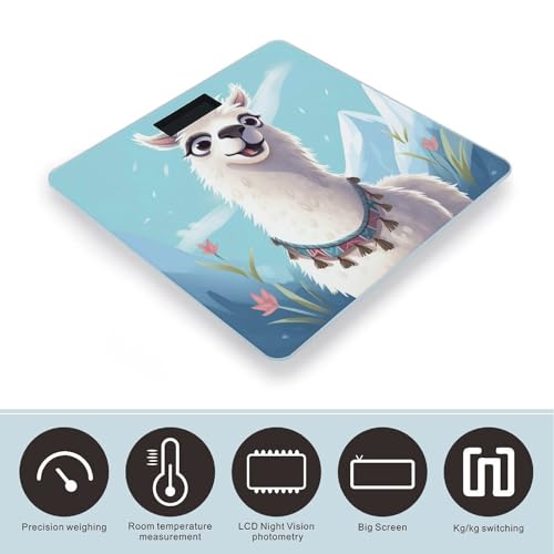 Báscula digital de baño con pantalla LCD y capacidad 400 lb miniatura 3
