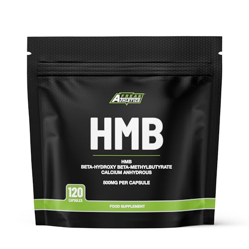 Freak Athletics HMB Supplement - 1000mg Serving HMB 500mg Capsules Metabolite of Leucine for Muscle Growth & Repair - 120 Capsules 60 Servings