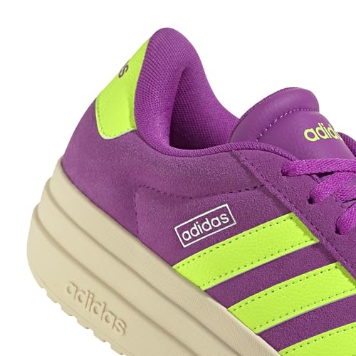 Image of adidas Womens Vl Court Bold Lace Up Sneakers Shoes Casual - Pink