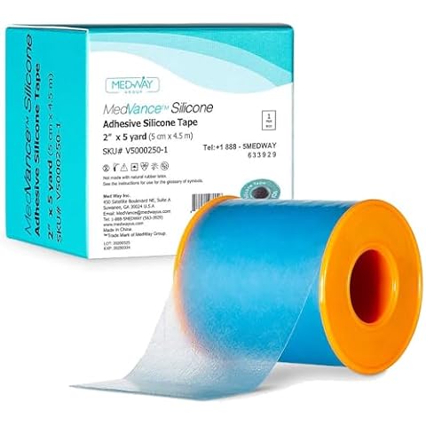 MedVance Silicone Tape 2" Wide Soft with Perforation and Cuttable (1 Pack, 5 Yards) Cover