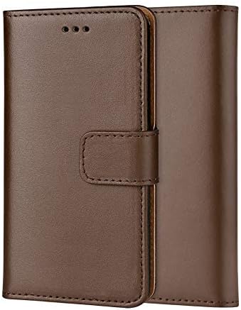 ameego Genuine Leather Bookcase for iPhone 11 Premium authentic Genuine Leather Wallet case with Magnetic, Kickstand