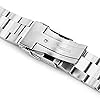20mm Super-O Boyer Watch Bracelet for Seiko Mid-Size Diver SKX023, Diver Clasp, Brushed #4
