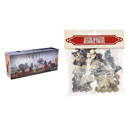 Stonemaier Games Scythe: Invaders From Afar Stonemaier Game Expansion - Requires Scythe - 2 New Factions For 1-7 Players, Ages 14+ & Scythe: Realistic Resources #TOP26