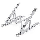 ❤ Altura ajustable: el soporte para computadora portátil puede levantar la computadora portátil a 7 alturas diferentes para lograr un nivel de vista perfecto, para que pueda corregir su postura y reducir la fatiga del cuello, el dolor de espalda y la fatiga ocular, lo que lo convierte en su hogar, oficina y es más cómodo cuando se trabaja al aire libre.