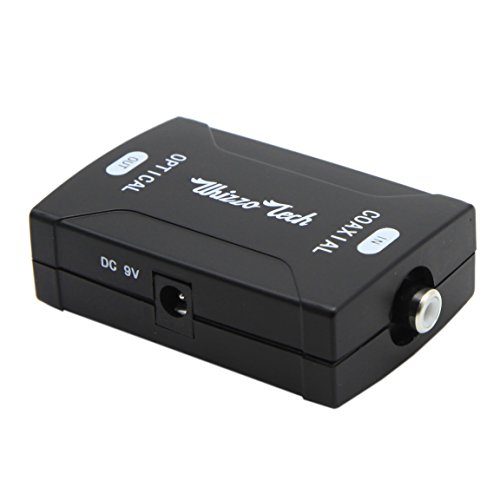 Whizzotech Coaxial to Toslink Optical Digital Audio Converter 24bit/192K HD Sampling