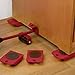 SZYDD Frett Moves Furniture Tool Transport Shifter Moving Wheel Slider Remover Roller Heavy, Single size: 105*80*35MM, Red