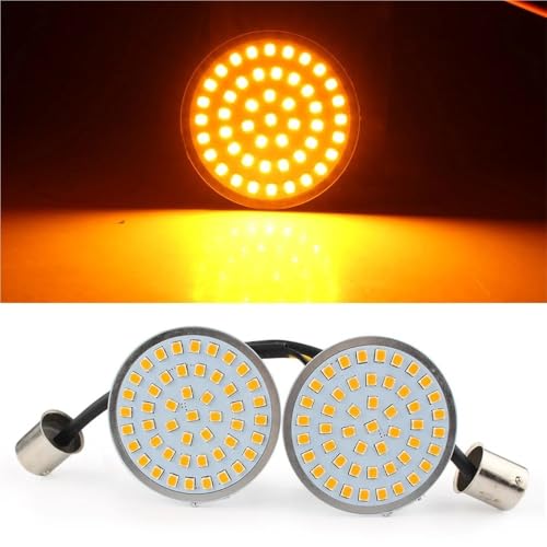 Clignotants LED ambrés 2" 1156 pour moto Softail et Dyna