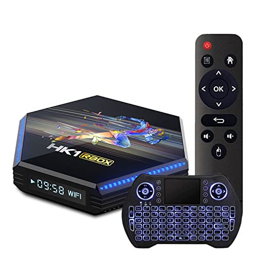 Android 11.0 TV Box, Smart TV Box RK3566 Quad-Core 64Bit Cortex-A55 CPU Mali-G52 GPU Soporte 2.4G / 5.8G Dual WiFi BT 4.0 3D 8K con Mini Teclado Inalámbrico,4gb+32gb