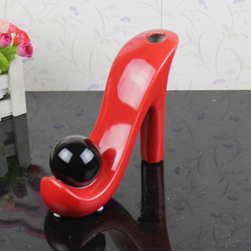 Jarrón de cerámica para flores secas en forma de zapato blanco 7