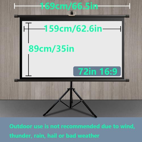 Pantalla de proyección portátil con trípode 72 pulgadas 16:9 miniatura 7