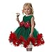 Weihnachtskleid Kinder Mädchen Weihnachtskostüm A Linie Tüllkleid Weihnachtskleid Prinzessin Weihnachtsmann Verkleiden Geburtstags Festzug Abendkleid Ballkleid für Weihnachten Karneval