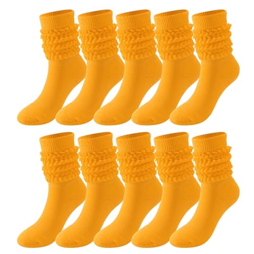 Chaussettes douces froissées vert fluo pour en finir avec les bas qui glissent