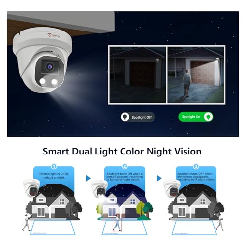 Anpviz 4K PoE IP Camera, 8MP Turret Security IP Camera Outdoor Indoor Wired - Image 3