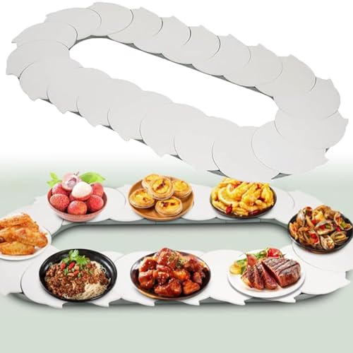 Plateau tournant alimentaire 360° réglable et modulable pour table