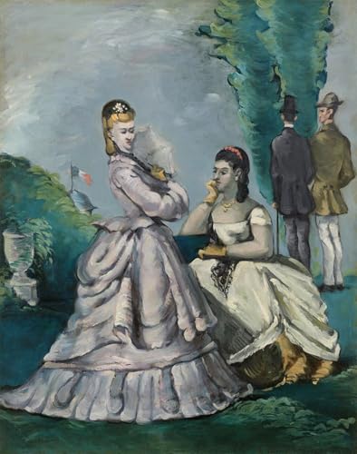 Toile Paul Cézanne la Conversation affiche portrait premium 60x90cm