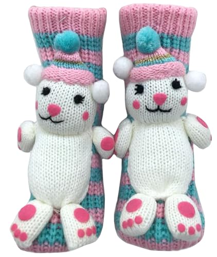 Image of Women's Non-slip Household Floor Socks Knit Casual Animals Slippers Socks Christmas Stockings Decor