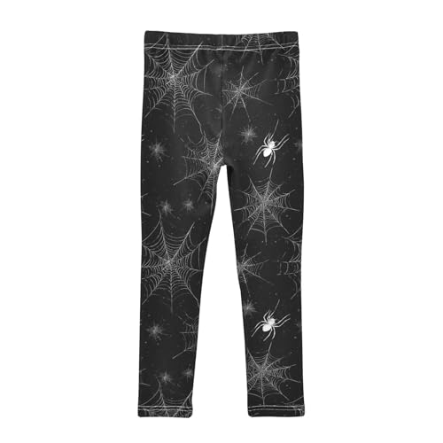 Vdsrup Girls Leggings Halloween Spider Web Black Kids Length Leggings Pants Toddler Athletic Soft Tights Trousers 4T2