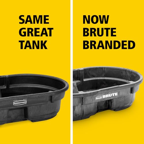 Image of Rubbermaid Commercial Products Stock Tank, 50-Gallons, Structural Foam, Heavy Duty Container, for Livestock /Animal /Cattle Feed & Water, Outdoor Homemade Pool /Hot Tub /Bathtub, & Pet Cleaning /Dog Wash