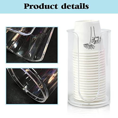 2 Pack Disposable Bathroom Paper Cup Dispenser, Small Plastic Compact Cup Plastic Dispenser Cup Holder For Bathroom Vanity Countertops Makeup Table Powder Room Bathroom Guest For 3 Oz Mouthwash Cups #TOP2