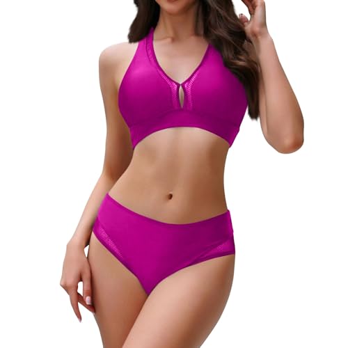Bañador Mujer Bañadores Mujer Reductores Sin Tirantes Deportivos con Relleno Negro Top Sexy Volantes Trikini Blanco Bañadores Chollos Ultima Hora Ofertas Flash Rosa Fuerte M