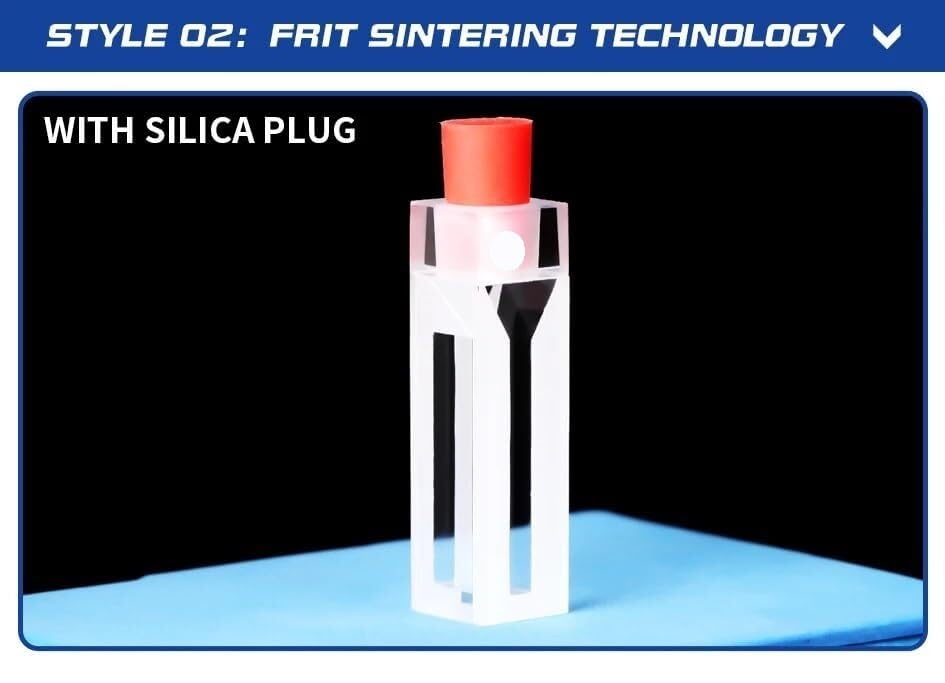Cella a fluorescenza con tracce di quarzo con tappo - Lunghezza percorso 10 mm, volume 1,05 ml, fessura 3 mm