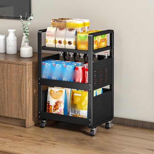 Estante organizador regulable con ruedas para acceder fácilmente a tus alimentos