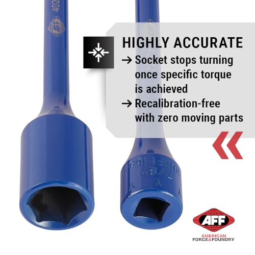 Image of AFF Torque Limited Socket, 1 /2 inch Drive, 7 /8 inch, 100 ft /lbs, Navy Blue, 40242