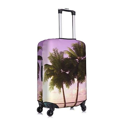 Tropical Tree Pink Travel Luggage Cover Suitcase Protector Washable Elastic Suitcase Cover Anti-Scratch Luggage Protector Travel Suitcase Baggage Cover Fits 18-32 Inch Suitcase Small3