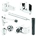 Sentry Supply 656-3026 Sentry Supply Door Latch Set, 1-1/4 In., Pilaster, Zamak, Chrome (1 Kit)
