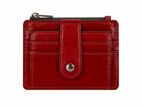 Image of Patricia Nash Leather Cassis ID Card Case Wallet, Lava Red