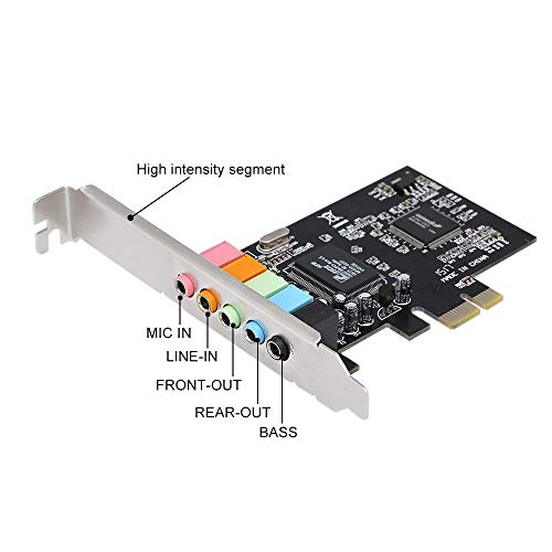Tobo PCI-E Audio Sound Card Desktop CMI8738 5.1 Multichannel Audio Chip Sound Card with Driver CD PCIe 5.1 Sound Card for Windows 7 / Vista/XP... - Image 6