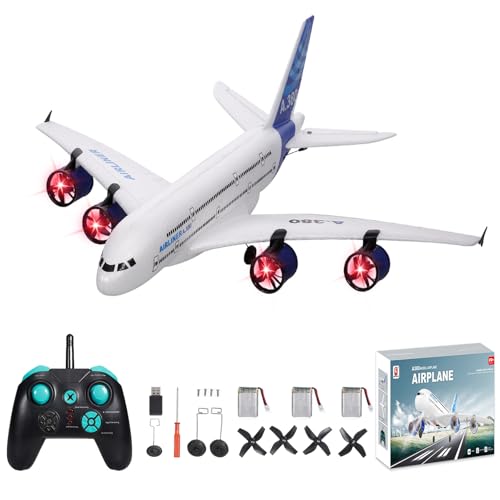 GoolRC A380 RC Airplane, 2.4G 3CH Remote Control Airplane, Easy to Fly RC Plane for Beginner, EPP...