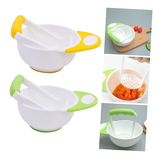 BIUDECO 2 Conjuntos Tigela De Moagem Multifuncional Triturador De Comprimidos Espremedor De Alimento