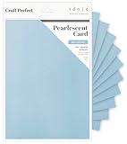 Craft Perfect Pearlescent Cardstock 8.5'X11' 5/Pkg-Blue Cashmere