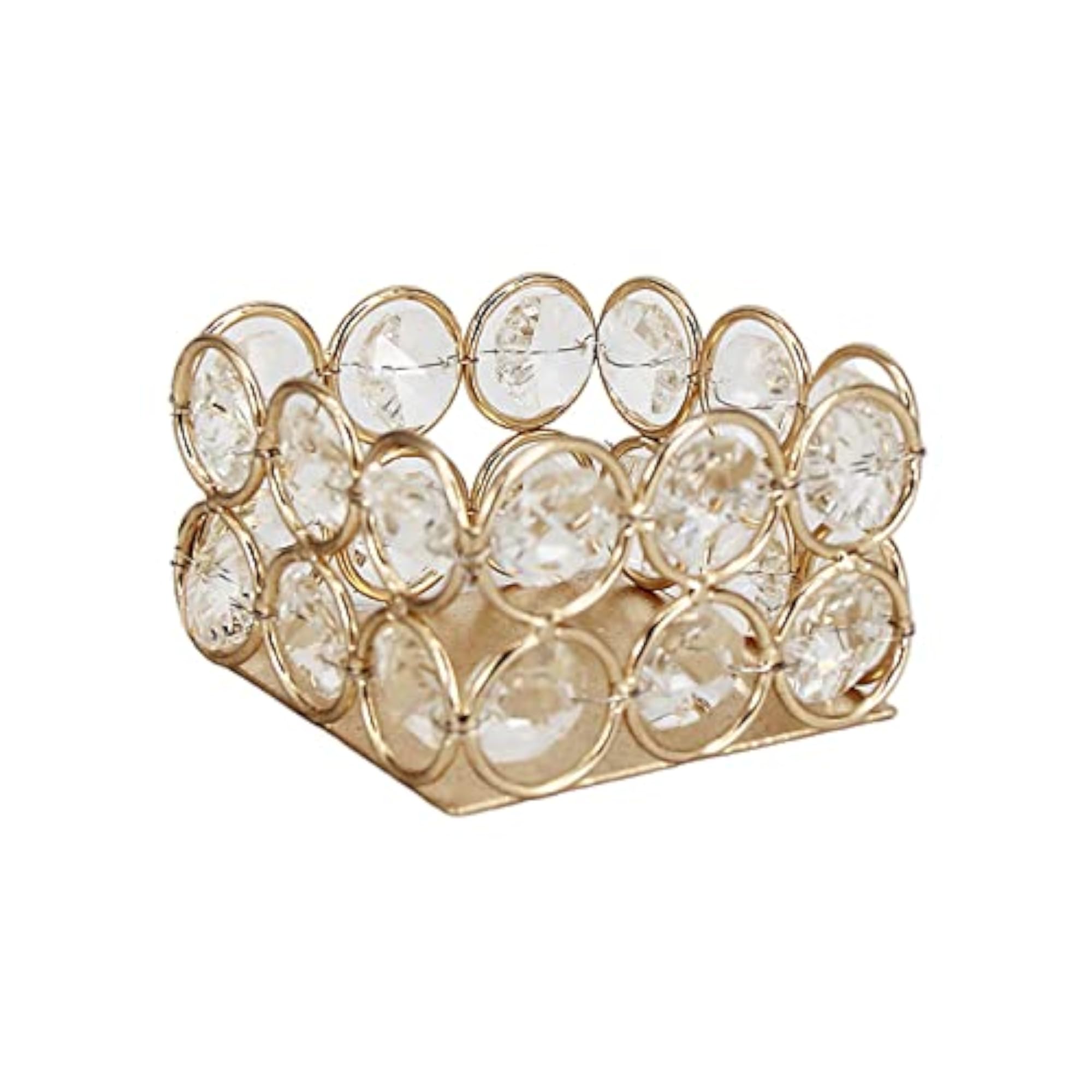 2xCrystal Tealight Candle Holder Dinner Table Home Centerpiece Decor Square