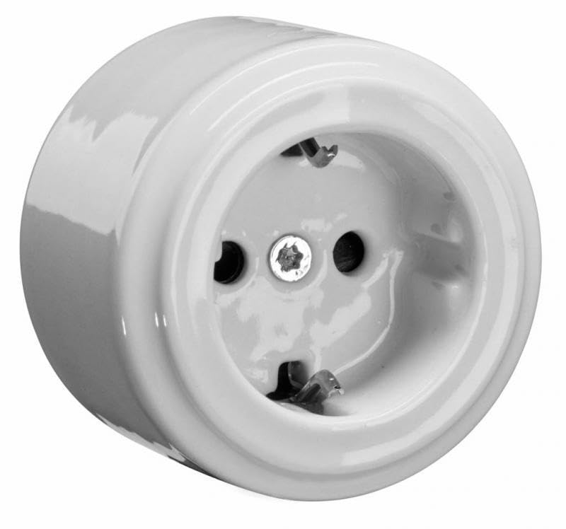 Prise en saillie schuko Fontini Do porcelaine blanche pack bloc alimentation mural 250V