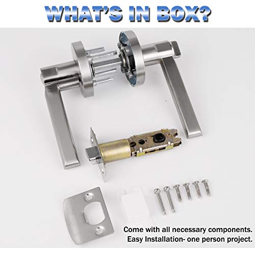 Knobonly Satin Nickel Finish Door Lever Interior Privacy Door Handles Door Handles Keyless For Bedroom Or Bathroom 10 Pack #TOP6