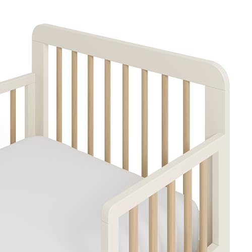 Image of Storkcraft Pasadena Toddler Bed, Frosted Oat & Driftwood